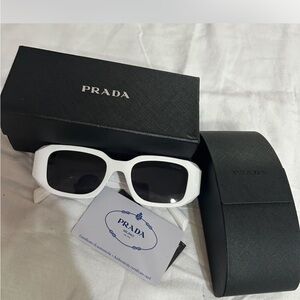 Prada White Sunglasses
